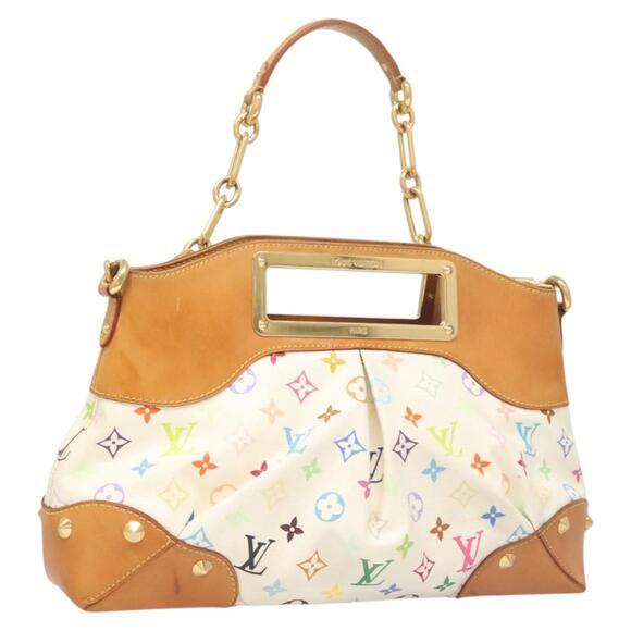 LOUIS VUITTON Monogram Multicolor Judy MM Hand Bag White M40255 - Picture 1 of 16